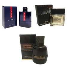 Mens Aftershave Miniature Mini Gift Travel x3 Prada Moschino Missoni