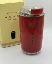 Red Smeg 240ml Travel Mug with