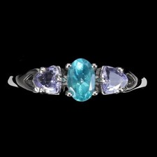 Silver Ring Tanzanite Apatite