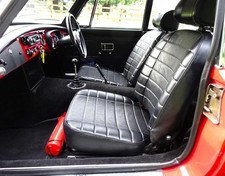 MG MGC MGB GT Pair of Seats Recliner Seat With Headrest Black Good Condition