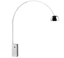 Arco light with marble base