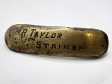 Old Vintage Antique Metal Tag