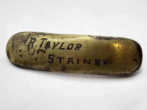 Old vintage antique - metal, tag