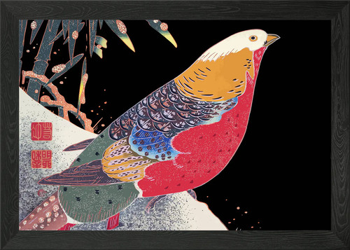 Golden pheasant framed wall - pheasant,