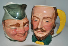 Lancaster Sandland Ware- 2x Character Toby Jugs- Puck & Shakespeare- Decorative