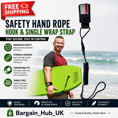 Premium coiled bodyboard leash - coiled,