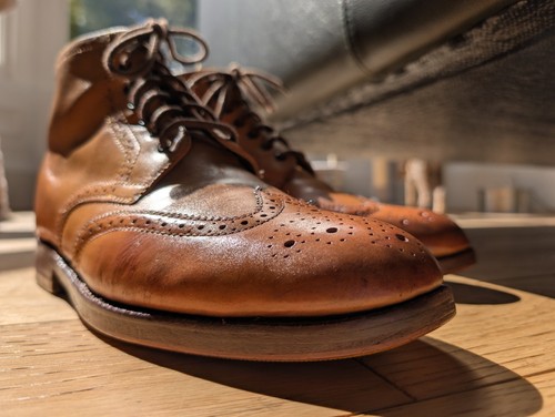 Grenson tan brogue - tan, boot