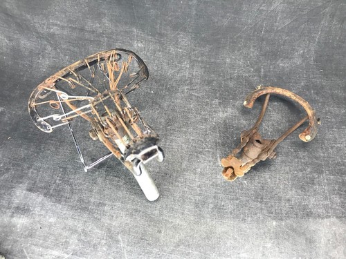 Antique bike saddle frame - antique,