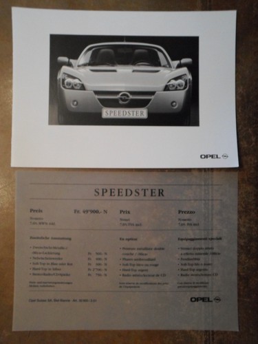 Opel speedster orig - speedster, swiss