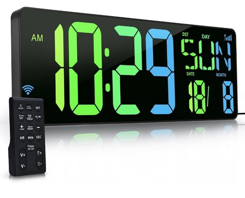 Led wall clock digital desk - led,