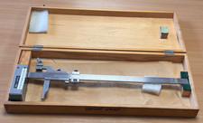 Vintage Imperial / Metric Vernier Height Gauge in Box. Former GDR. 350mm / 14in.