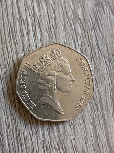50p gibraltar 1988 coin - 1988, great
