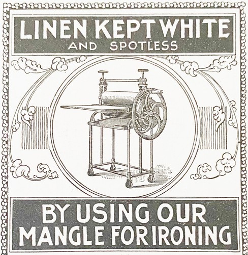 1895 mangle ironing flat - ironing,