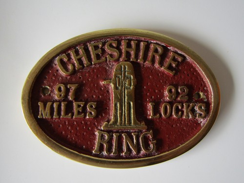 Canal boat brass plaque - -,