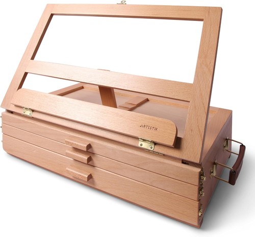 Wooden table top - top, box