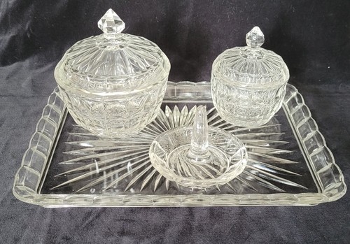 Clear glass dressing table - , set