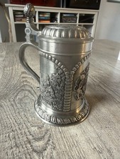 Vintage Pewter Lidded Beer