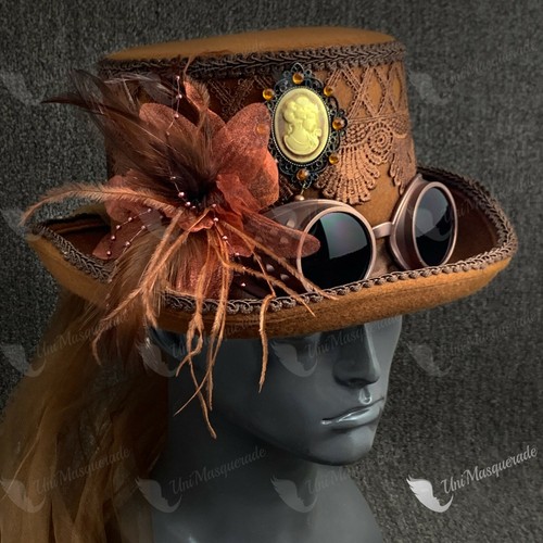 Brown venetian steampunk top - brown,