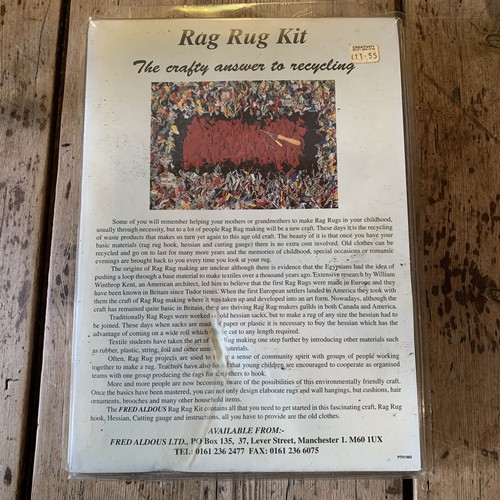 Vintage new rag rug kit - kit, fred