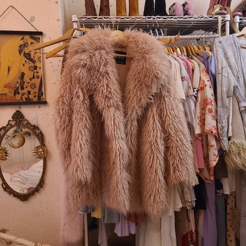 Zara faux fur coat - fur,
