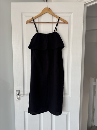 Women black double cloth - black,