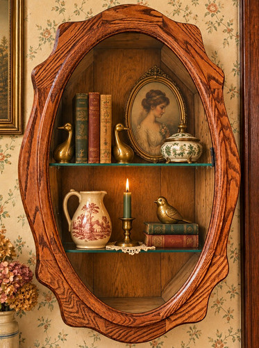 Vintage oak wall mounted - vintage,