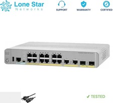 Cisco WS-C3560CX-12PC-S 12-Port GE PoE+ SFP IP Base Compact Layer 3 Switch