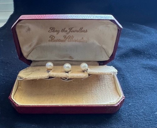 Dress shirt studs - studs, pearl