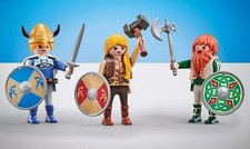 [NEW] Sealed Playmobil 9893 History Three Vikings Blue Green Brown accessories