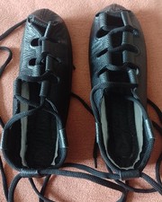 Scottish Dancing Shoes Real Leather Black Size 2UK Lightly Used