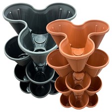 Black Or Terracotta Tri-Pot
