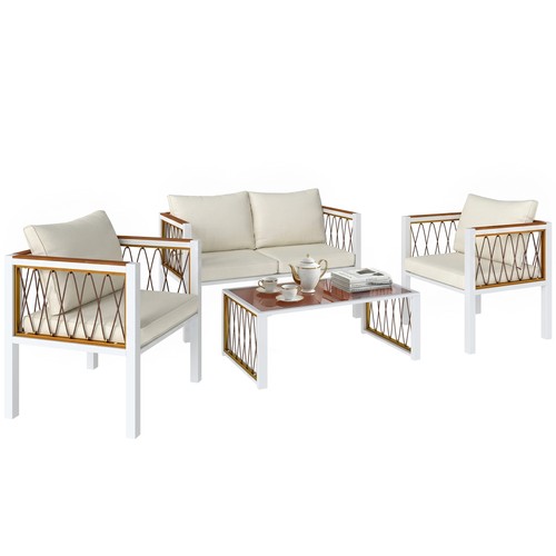 Outsunny seater rattan - outsunny, 4