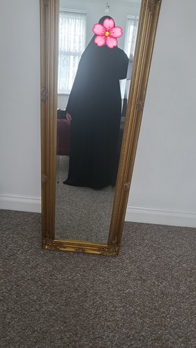 Zoom material black abaya - material,