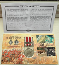 Benham Ltd Ed First Day Cover Replica Indian Mutiny Medal Relief of Lucknow 1858