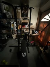 HOMCOM Multi Funct Full Body Power Tower Dip Station Home Gym with Punching Bag