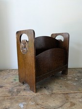 Antique Art Deco Oak Newspaper