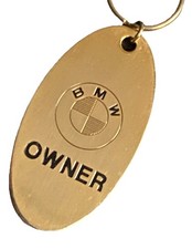 BMW OWNER KEYRING Vintage BMW Keyring Gold Plated England Oxford Series Motoring