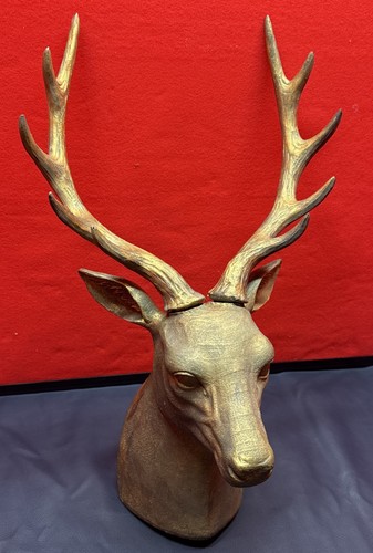 Wall stag deer gold - wall, resin