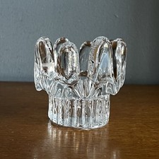 Vintage Mid Century Swedish Glass Sunflower Candleholder Kosta Boda Goran Warff