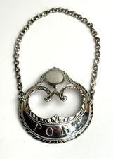A George III Pierced Silver Decanter Label – PORT by Hester Bateman