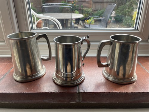 Vintage original pewter pint - vintage,