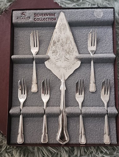 Vintage silver plated cake - silver,