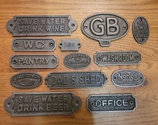Cast Iron Door Plaque - Wall