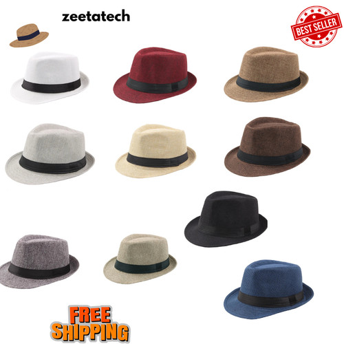 Mens fedora hat trilby summer - trilby,