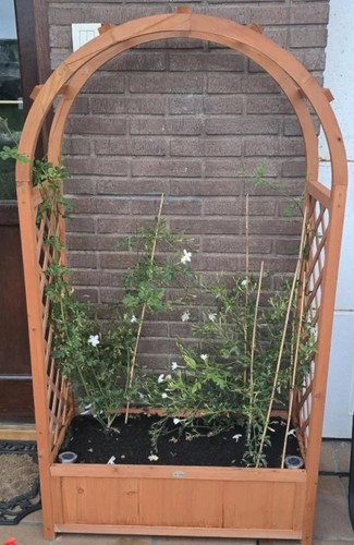 Wooden garden arch planter - wooden,