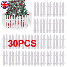 30PCS Christmas Tree Fence White Plastic Fence Christmas Tree Home Decorative U