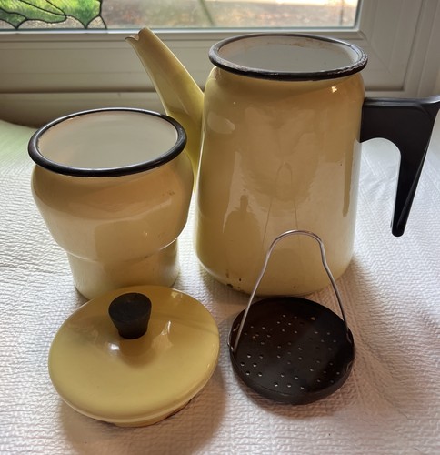 Vintage french enamel - vintage, coffee