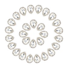 50Pcs Sew on Rhinestones Tear