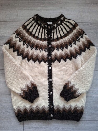 Handknitted wool cardigan - handknitted,