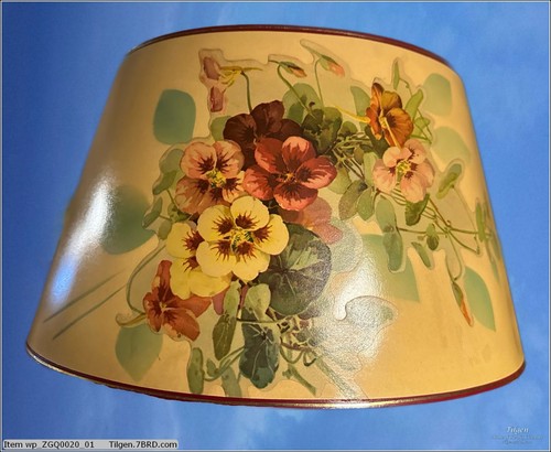 Ornate antique floral lamp - antique,